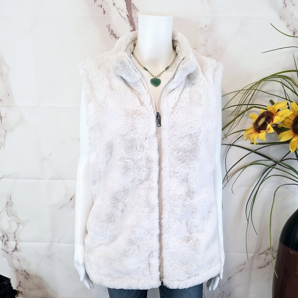 Nicole Miller Reversible Faux Fur Vest XL
